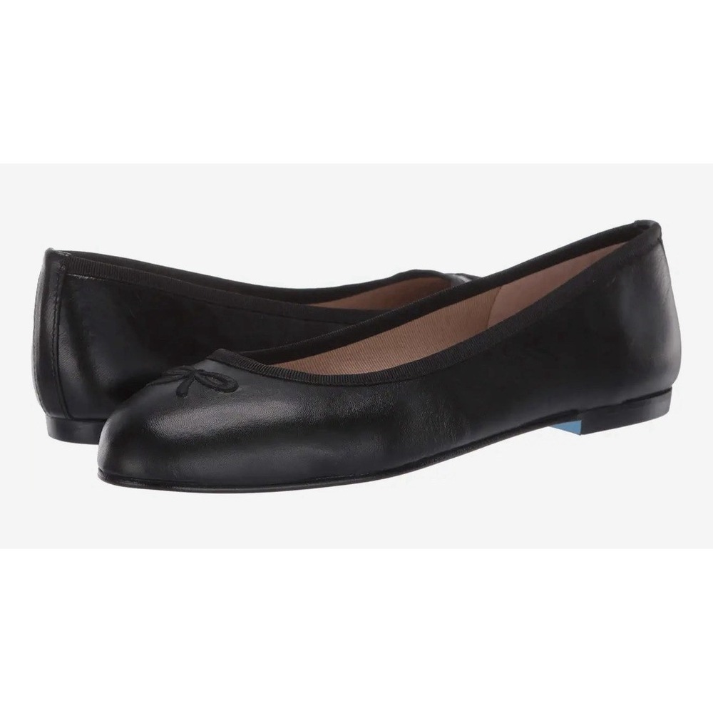 NEW Nicky Hilton x French Sole Size 9 Kathy Black Napa Leather Ballet Flats Bow